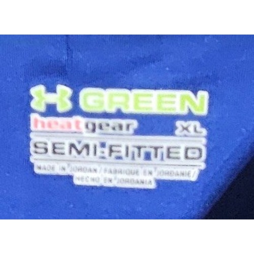 Under Armour HeatGear Green Hoodie Womens XL Royal Blue Semi-Fitted Activewear - Picture 7 of 7